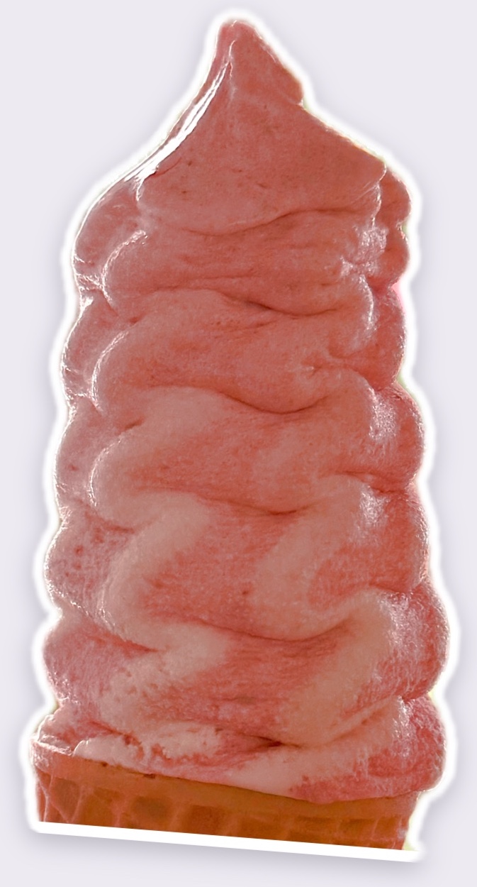 Berry swirl soft serve
